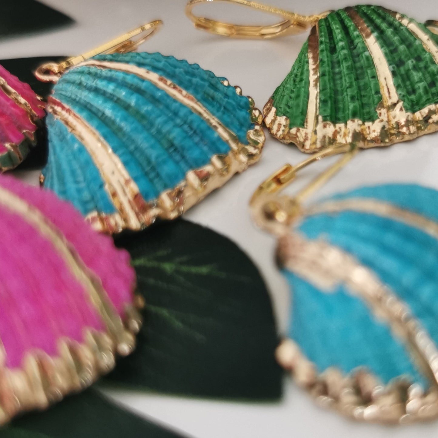 Boucles d'oreilles grigri coquillage