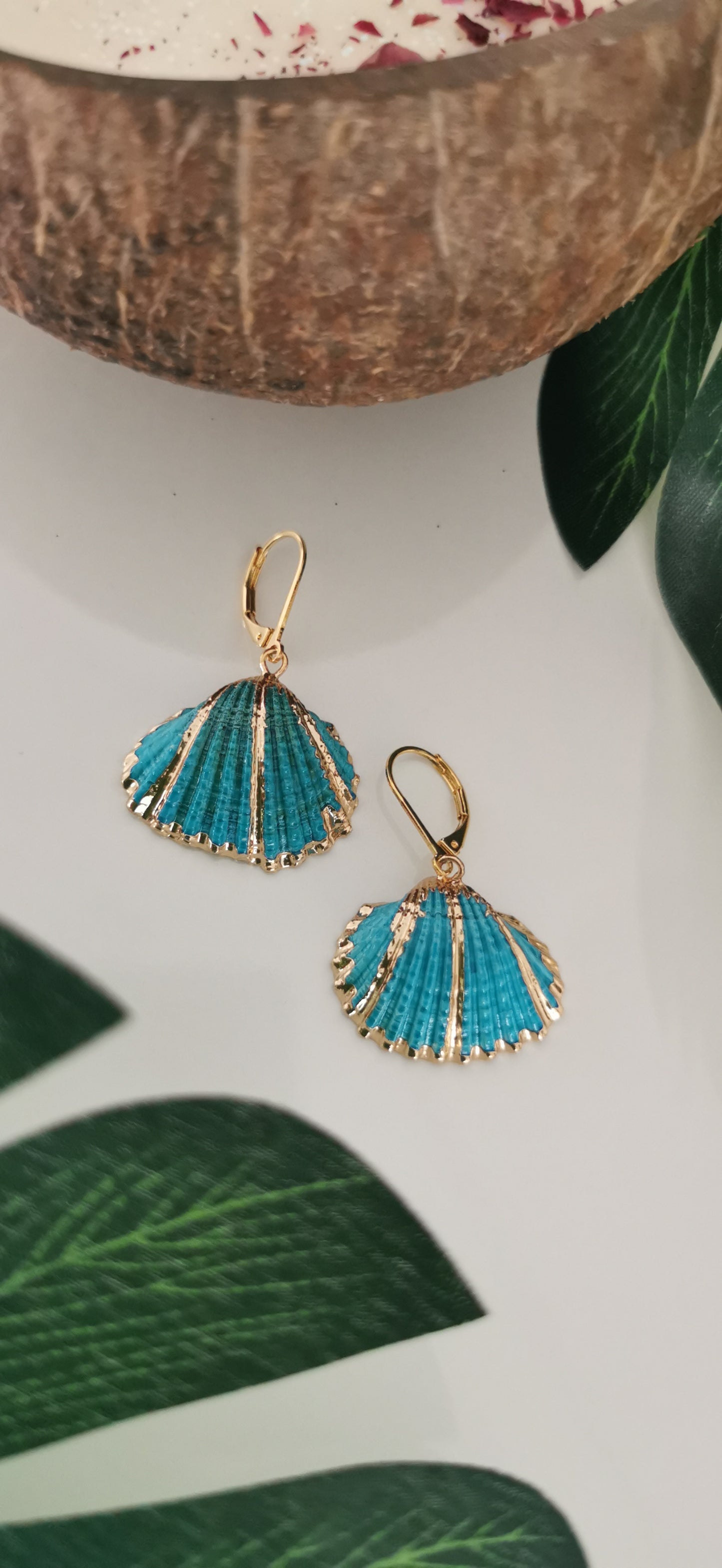 Boucles d'oreilles grigri coquillage