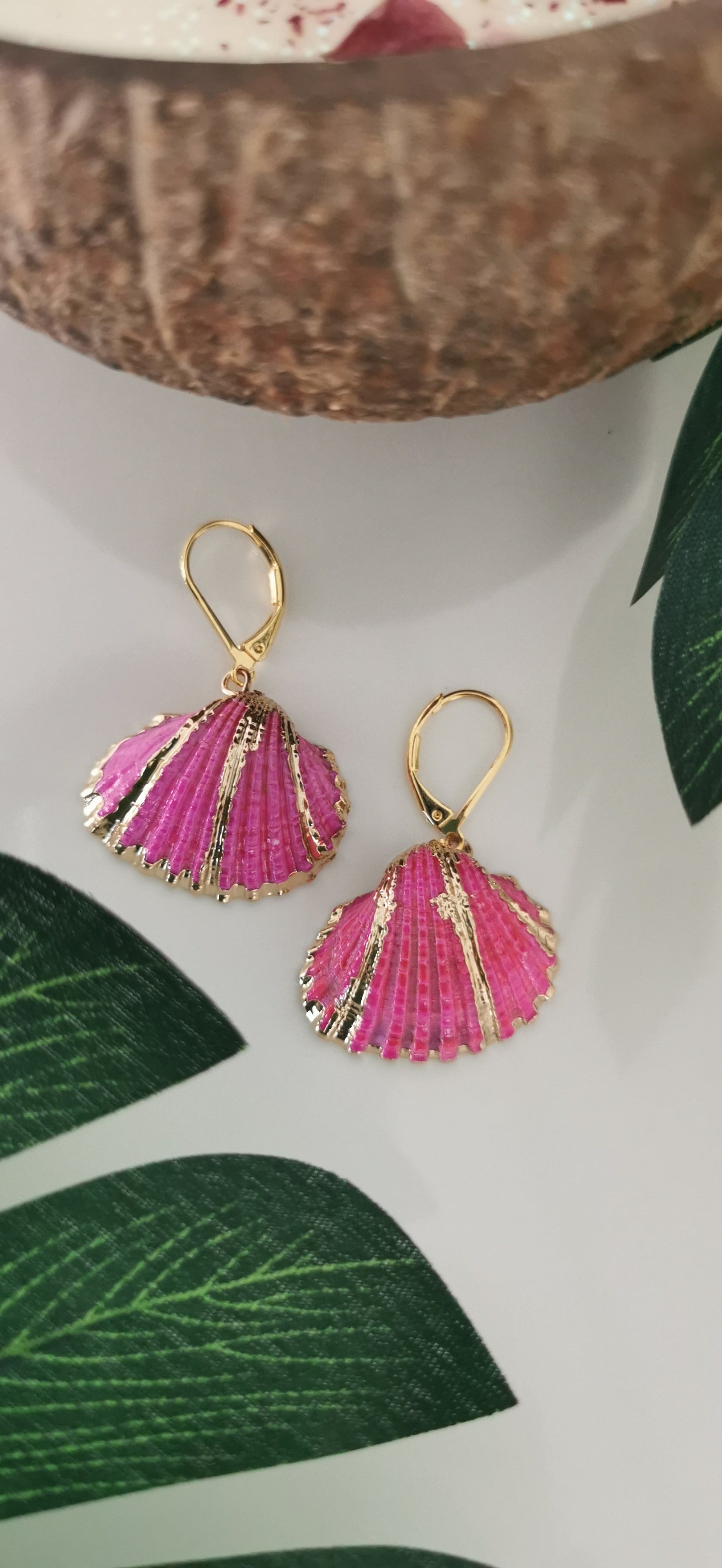 Boucles d'oreilles grigri coquillage