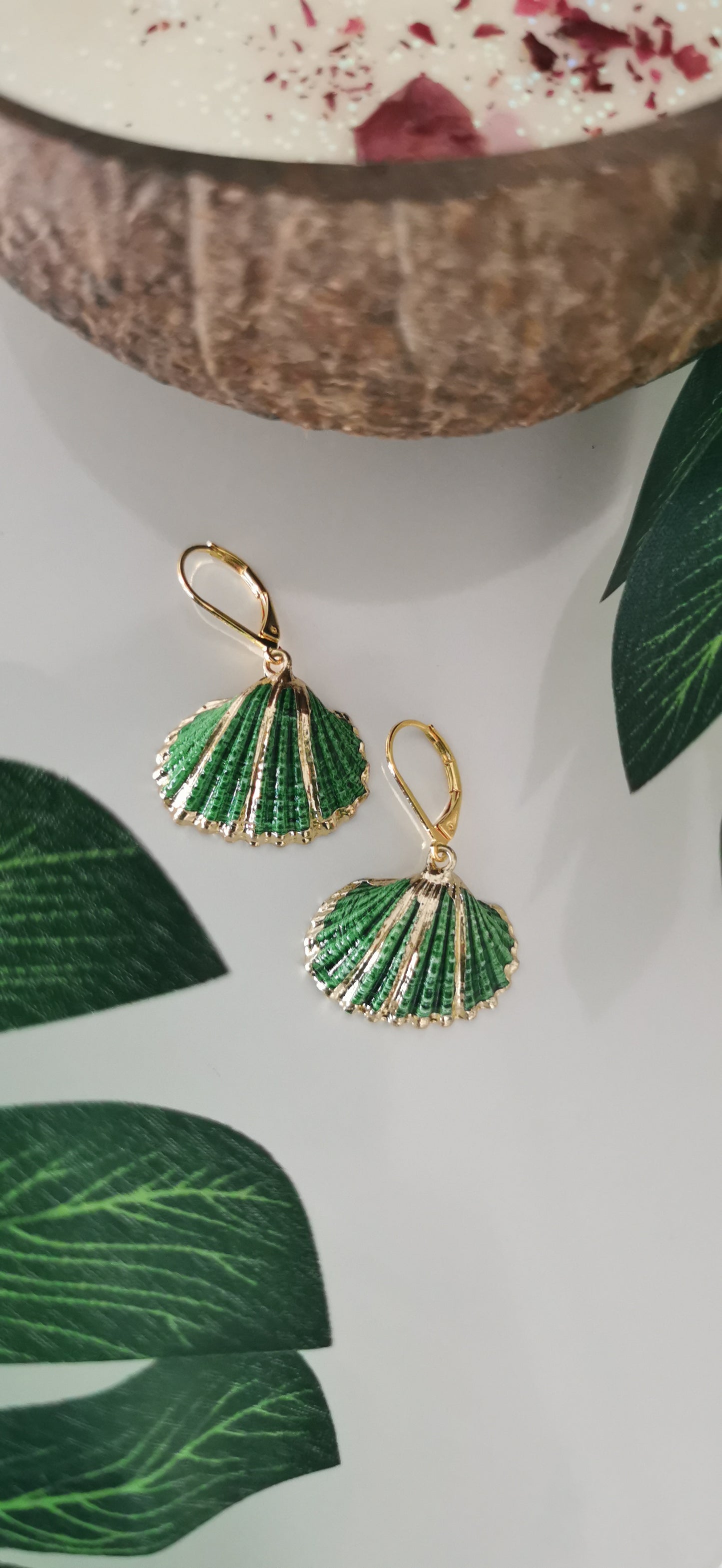 Boucles d'oreilles grigri coquillage