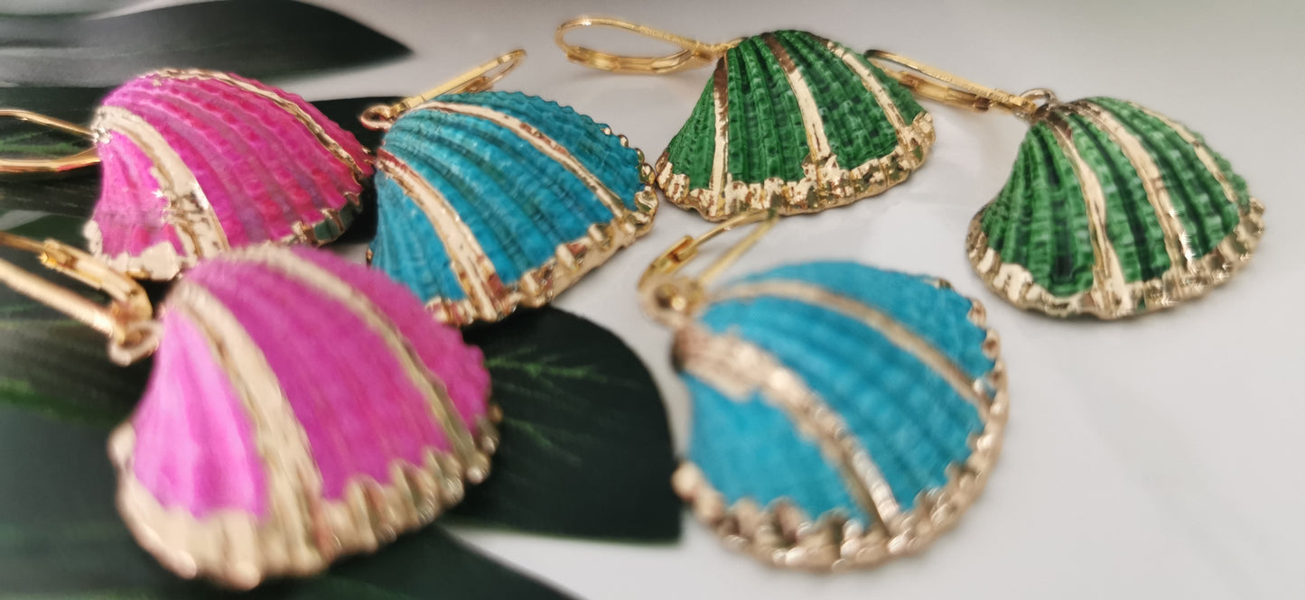 Boucles d'oreilles grigri coquillage